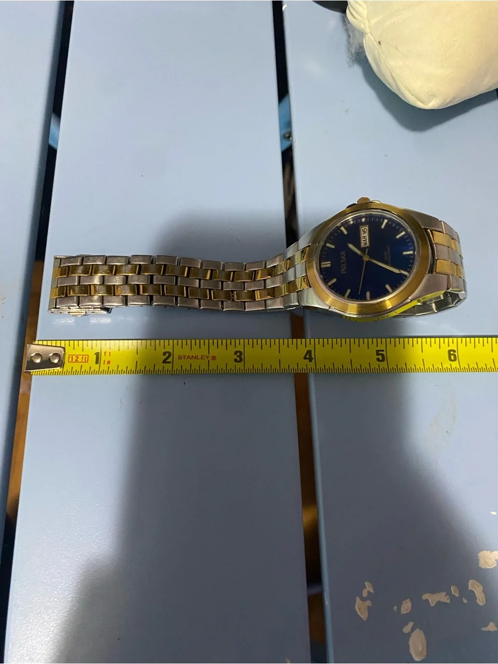 Vintage Men’s Pulsar by Seiko Two Tone Watch Bracelet Band  100m Dive Watch.